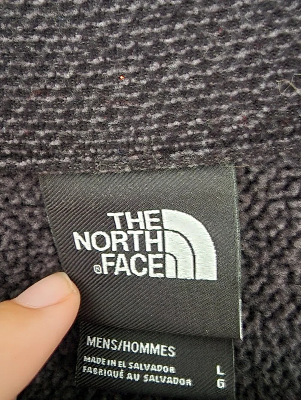The North Face Mens Black Heatherd Fleece Pullover 1/4 Zip Size Large
